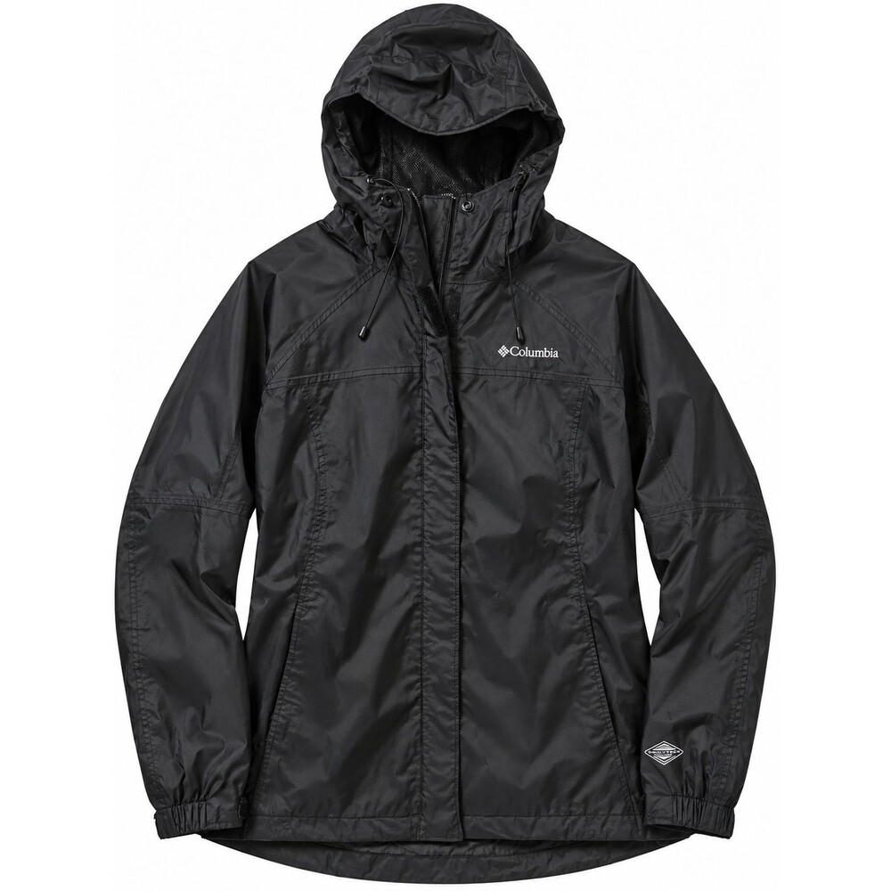 Women's Columbia Omni Tech Black Rain Jacket Size L